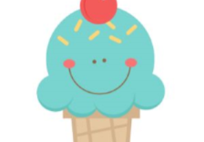 ice cream cone with cherry